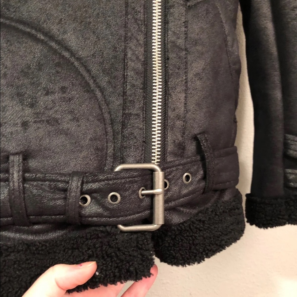 American Eagle Black Moto Jacket XS - Picture 4 of 7